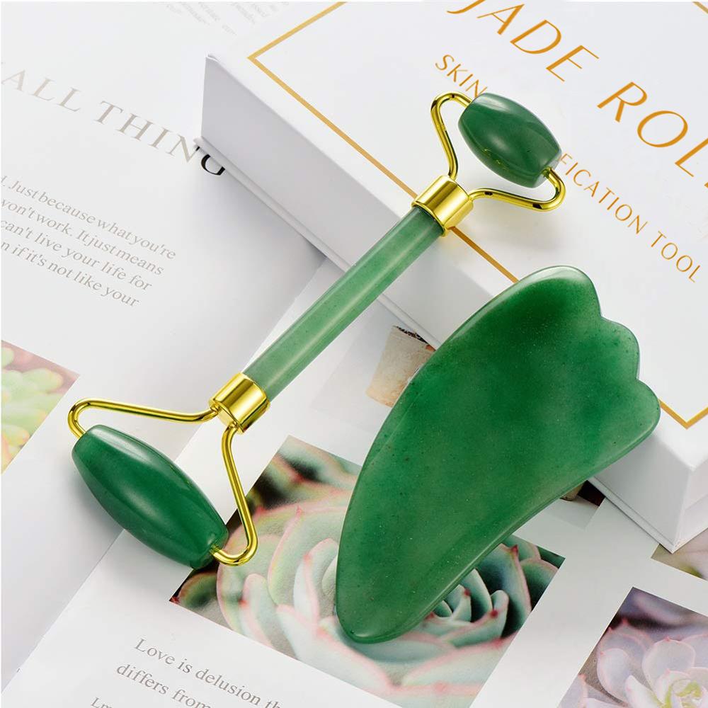 Rolo Facial e Gua Sha Quartzo Rosa e Jade — foto 6