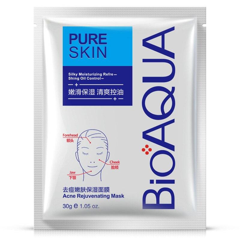Bioaqua - Kit 10 máscaras faciais hidratantes anti-acne - Boutique da Beleza