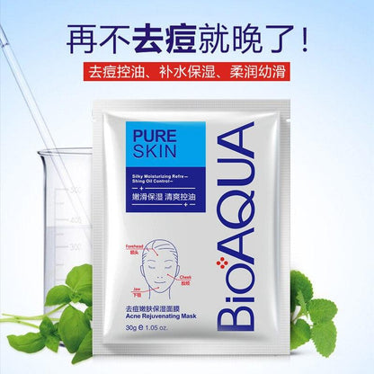 Bioaqua - Kit 10 máscaras faciais hidratantes anti-acne - Boutique da Beleza