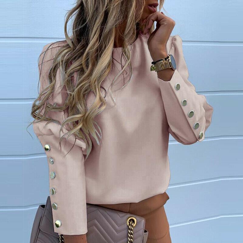 Blusa Feminina com Botões Metalizados - Boutique da Beleza