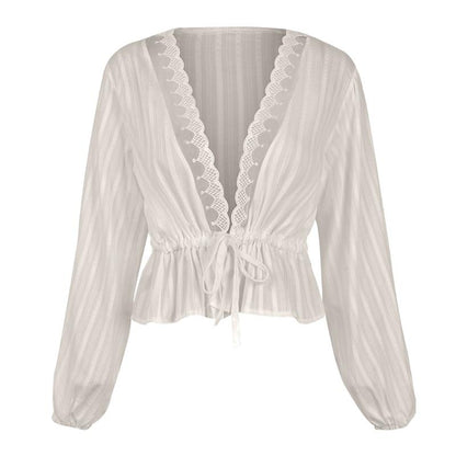 Blusa Plissada Manga Bufante - Boutique da Beleza