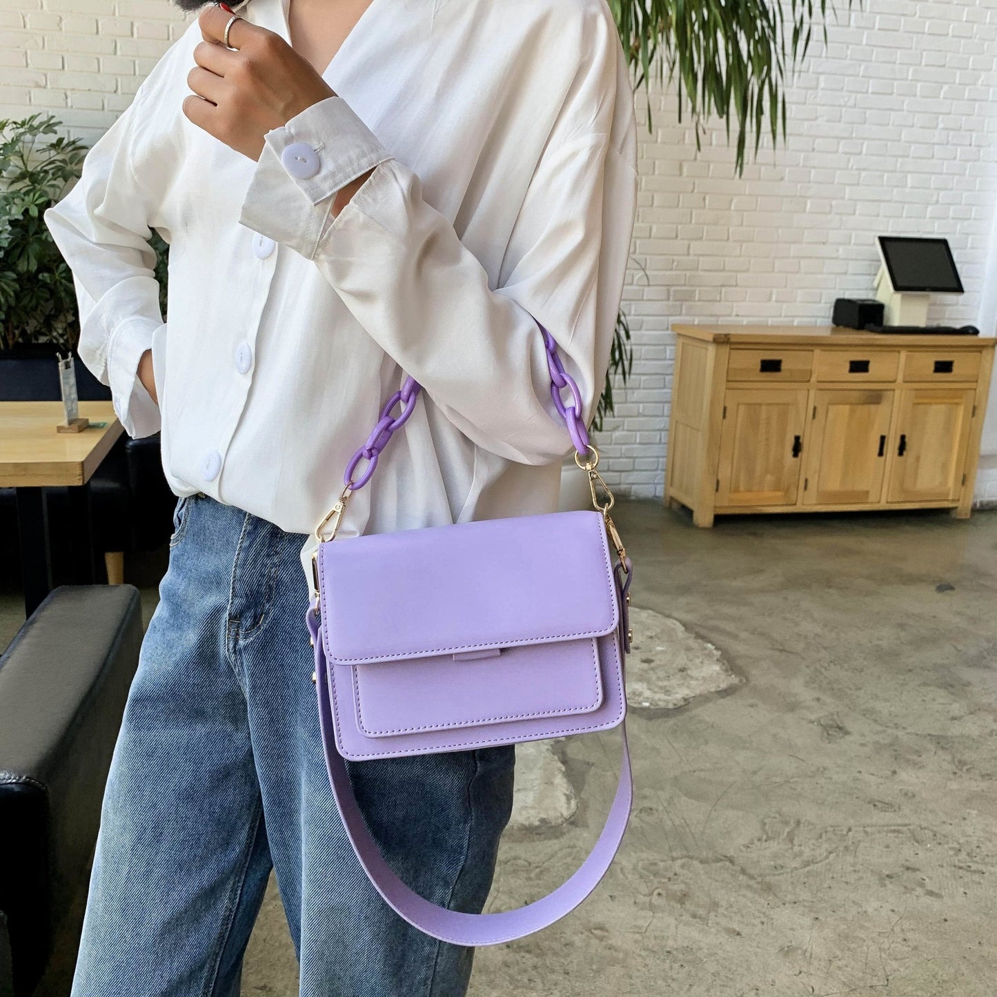 Bolsa corrente colorida - Boutique da Beleza