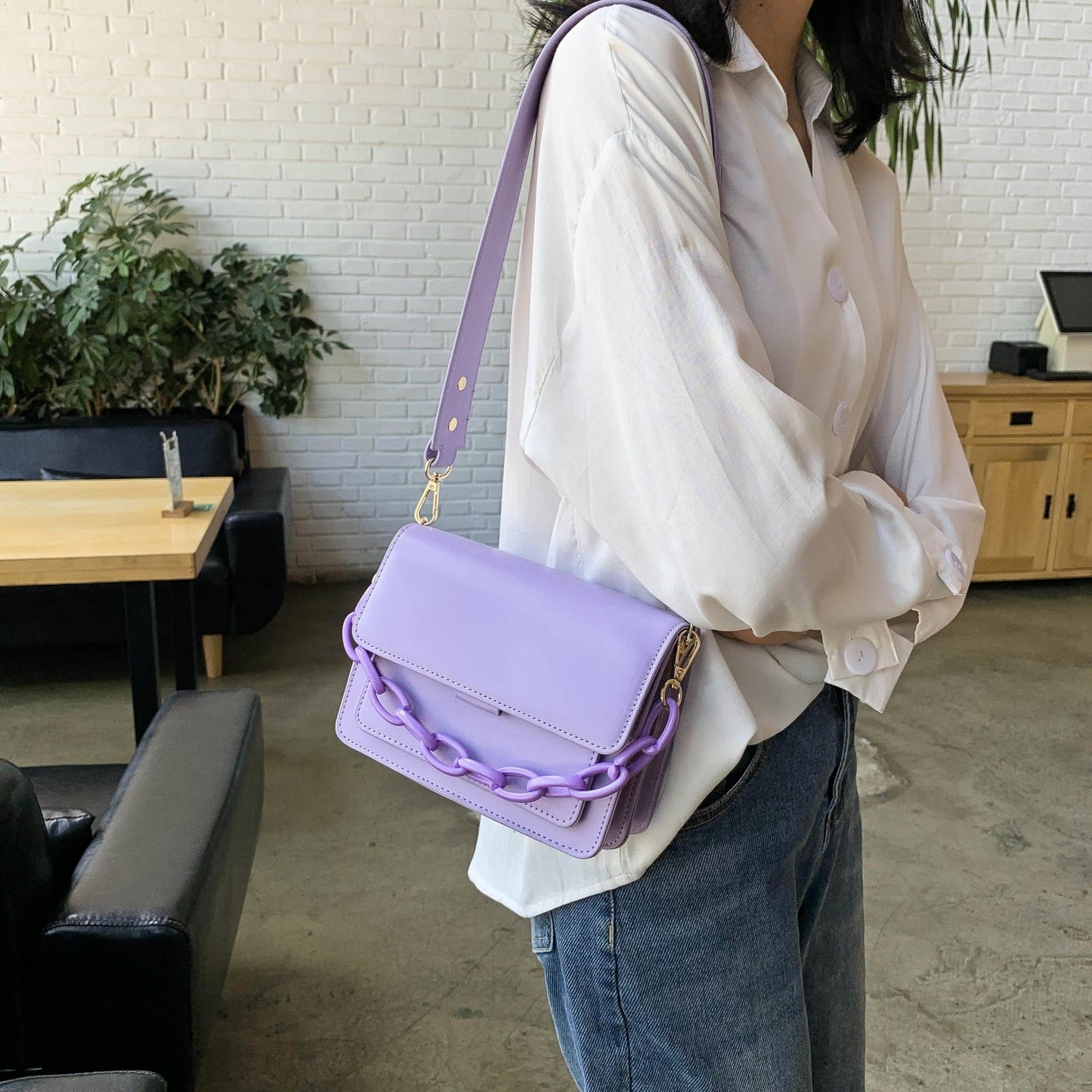 Bolsa corrente colorida - Boutique da Beleza