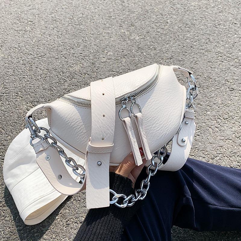 Bolsa Crossbody Corrente Prata - Boutique da Beleza