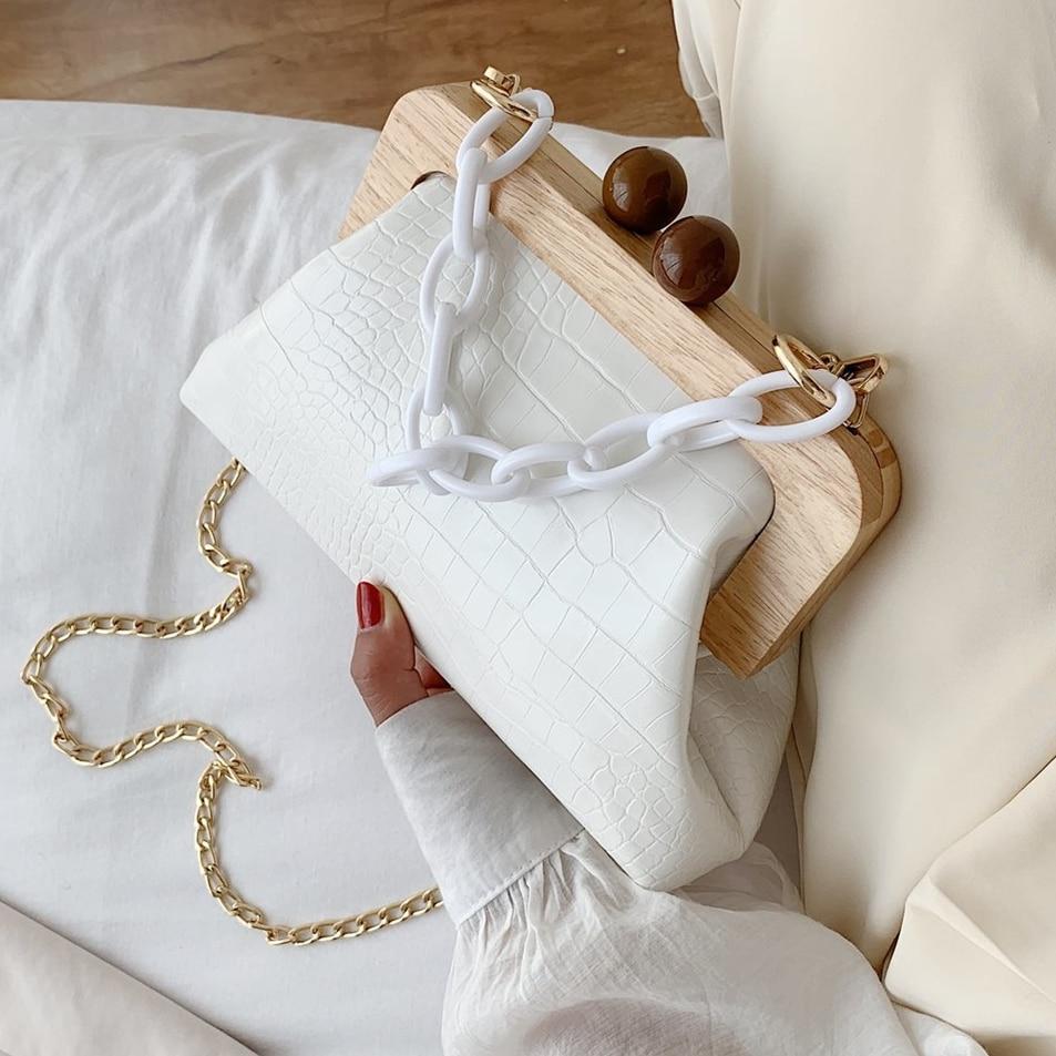 Bolsa Duas Alças com Fecho de Madeira - Boutique da Beleza