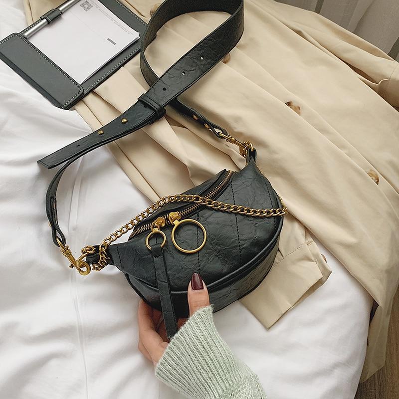 Bolsa tipo pochete com correntes - Boutique da Beleza