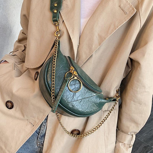 Bolsa tipo pochete com correntes - Boutique da Beleza