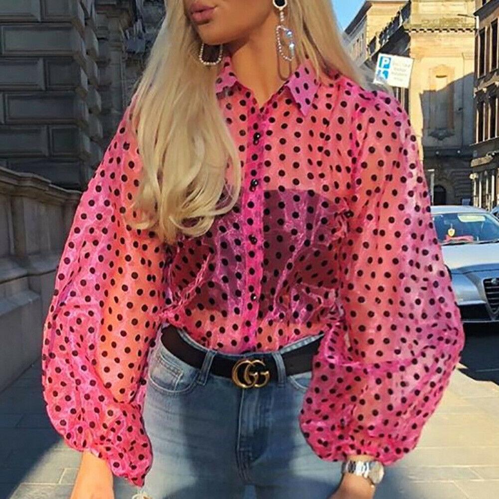 Camisa Feminina Transparente Manga Comprida - Boutique da Beleza