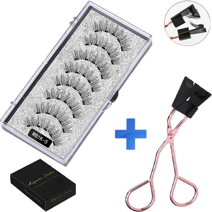 Cílios e Pinça Magnética - Kit com 4 pares - Boutique da Beleza