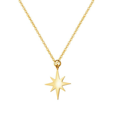 Colar Pingente Estrela de Oito Pontas - Boutique da Beleza