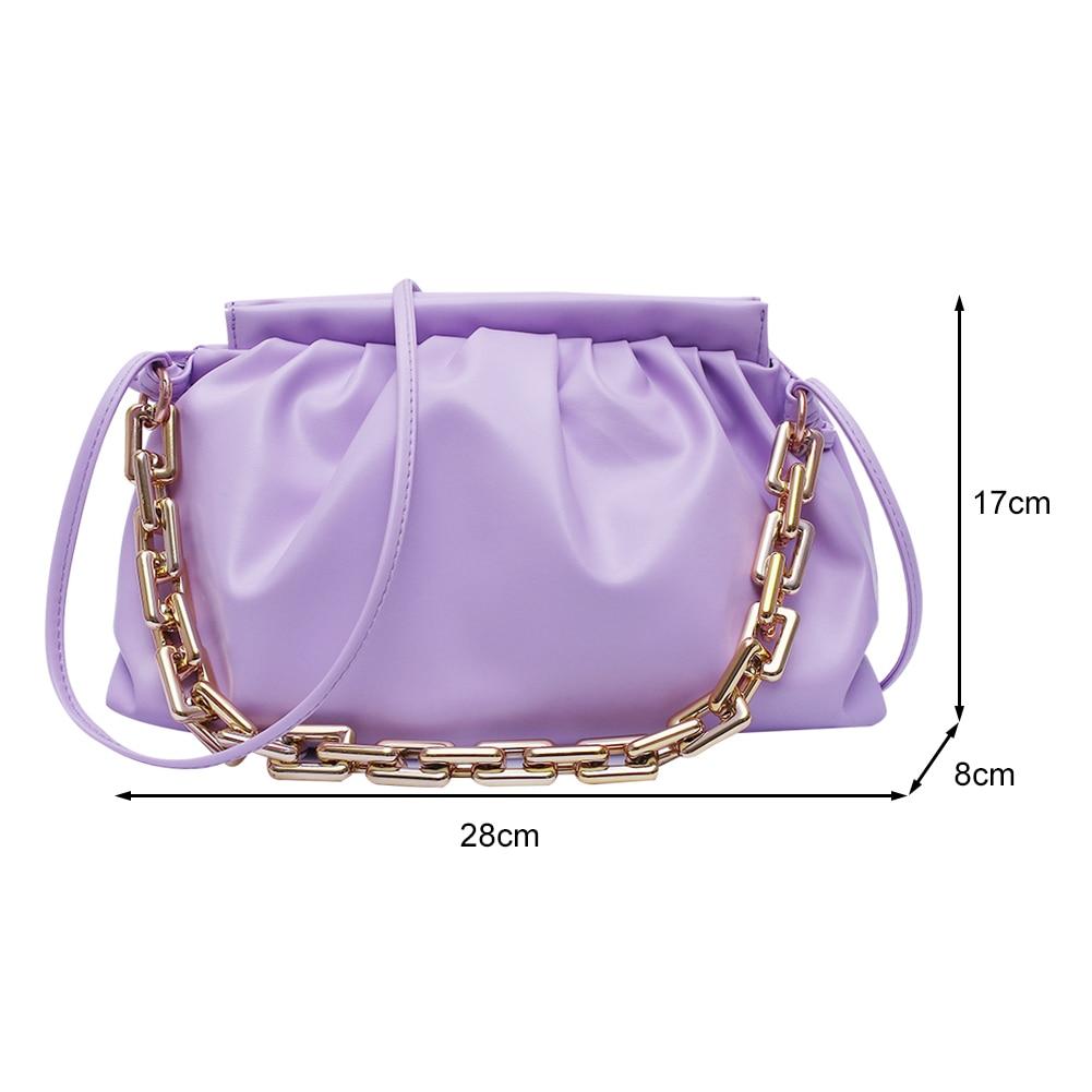 Crossbody Franzida | Bolsa Crossbody Franzida com Alça de Correntes - Boutique da Beleza