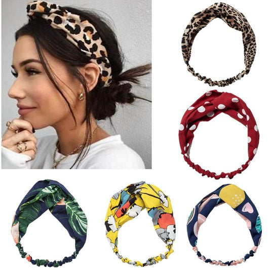 Hairband Vintage Estampada com Nó - Boutique da Beleza