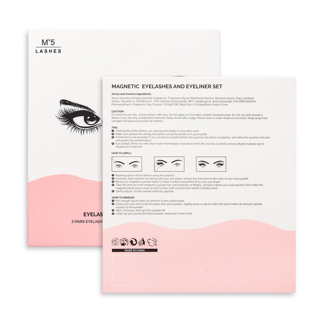 Kit delineador líquido magnético & cílios magnéticos - 3 pares! - Boutique da Beleza