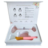 Lindo Kit Rolo Facial , Gua Sha e Pincel - Gift Box - Promoção de Lançamento! - Boutique da Beleza