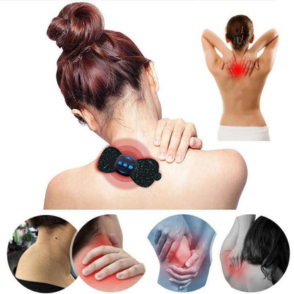 Mini massageador portátil de adesivos para pescoço e cervical - Boutique da Beleza