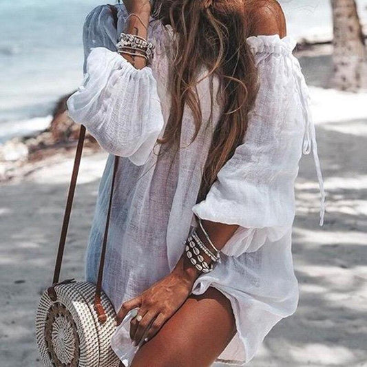 Saída de Praia Ombro a Ombro - Boutique da Beleza