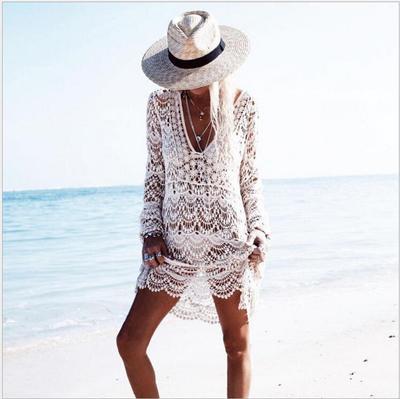 Saída de Praia Rendada Crochê - Boutique da Beleza
