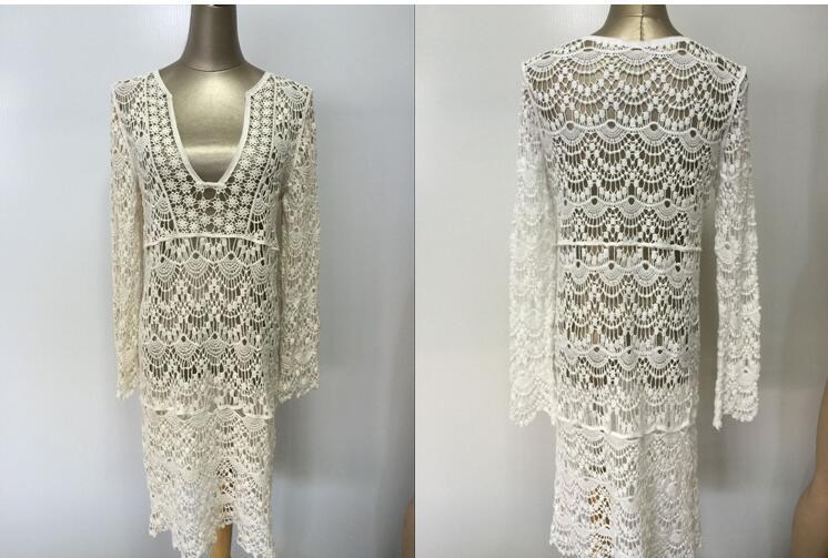 Saída de Praia Rendada Crochê - Boutique da Beleza