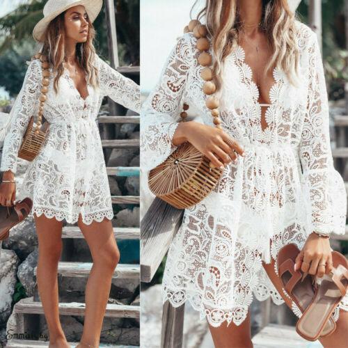 Vestido de Praia Rendado - Boutique da Beleza